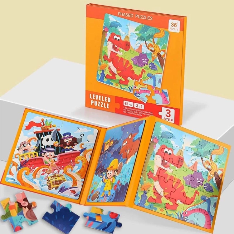 Puzzle magnetyczne - Poziom 3 - Dinozaury