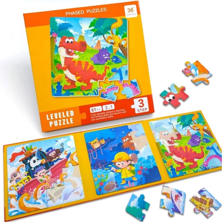 Puzzle magnetyczne - Poziom 3 - Dinozaury