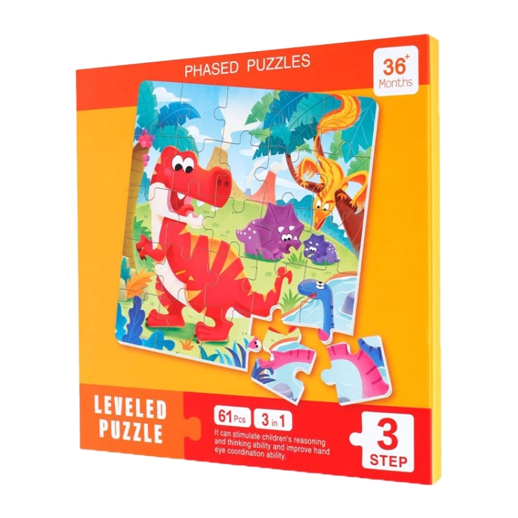Puzzle magnetyczne - Poziom 3 - Dinozaury