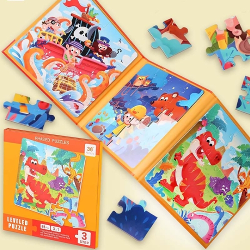 Puzzle magnetyczne - Poziom 3 - Dinozaury