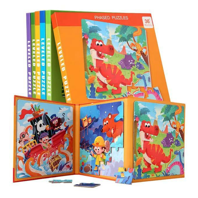 Puzzle magnetyczne - Poziom 3 - Dinozaury