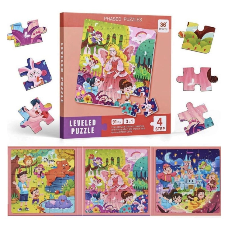 Puzzle magnetyczne - Poziom 4 - Wesołe zoo, Księżniczka, Wróżka