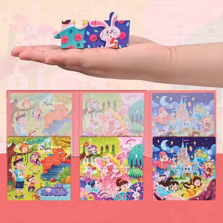 Puzzle magnetyczne - Poziom 4 - Wesołe zoo, Księżniczka, Wróżka