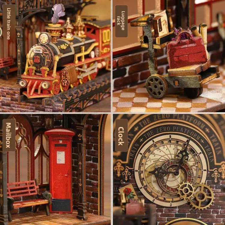 Miniaturowy domek Book Nook - Ekspres do świata magii