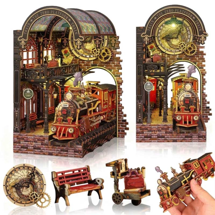 Miniaturowy domek Book Nook - Ekspres do świata magii