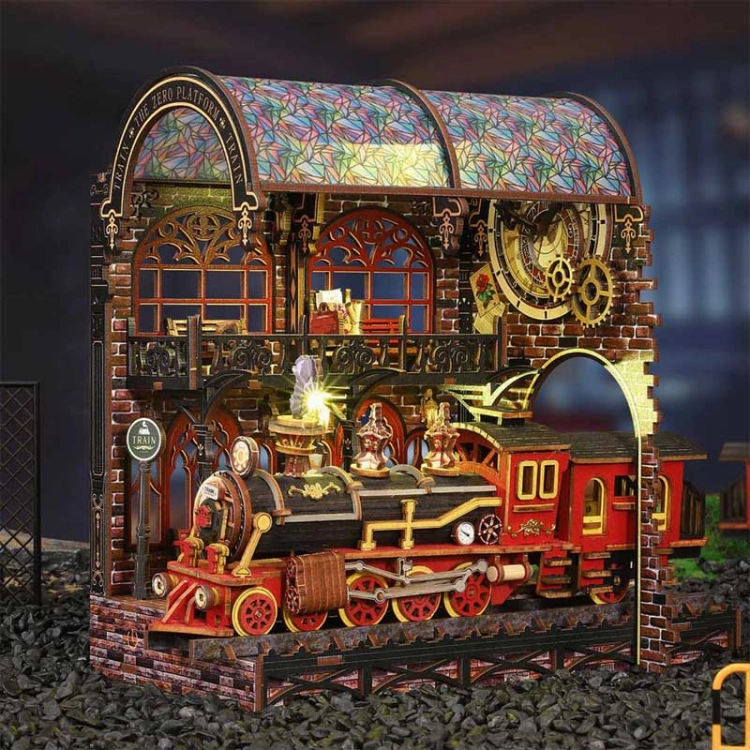Miniaturowy domek Book Nook - Ekspres do świata magii