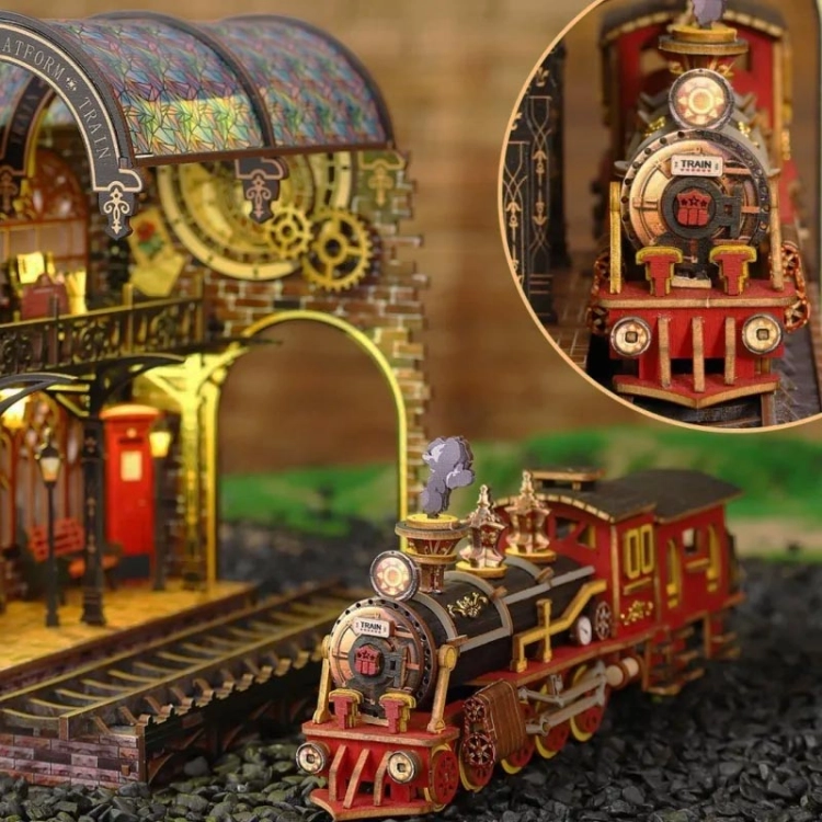 Miniaturowy domek Book Nook - Ekspres do świata magii
