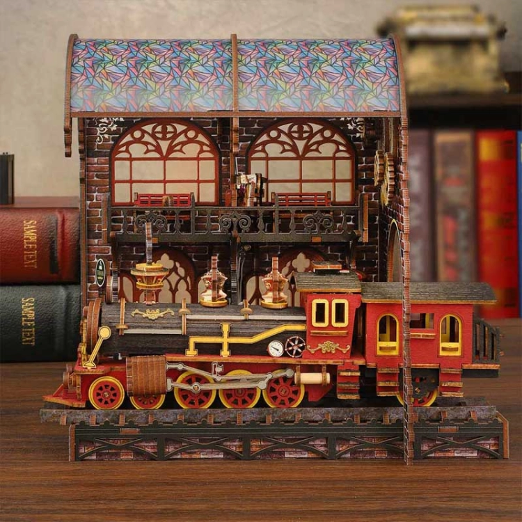 Miniaturowy domek Book Nook - Ekspres do świata magii