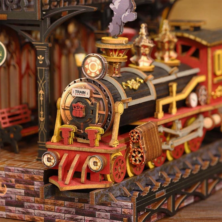 Miniaturowy domek Book Nook - Ekspres do świata magii