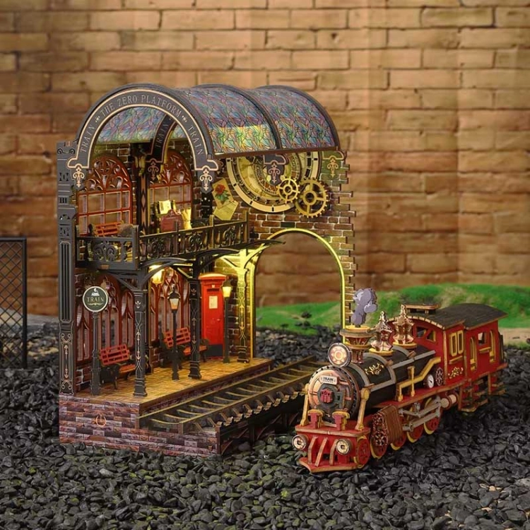 Miniaturowy domek Book Nook - Ekspres do świata magii