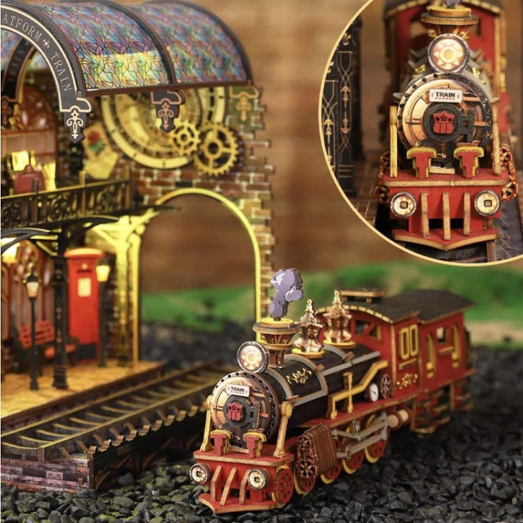 Miniaturowy domek Book Nook - Ekspres do świata magii