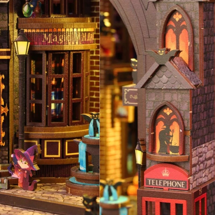 Miniaturowy domek Book Nook - Miasteczko ukrytych czarów