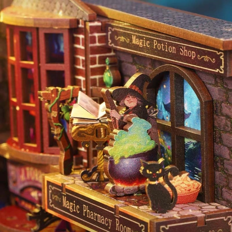 Miniaturowy domek Book Nook - Miasteczko ukrytych czarów