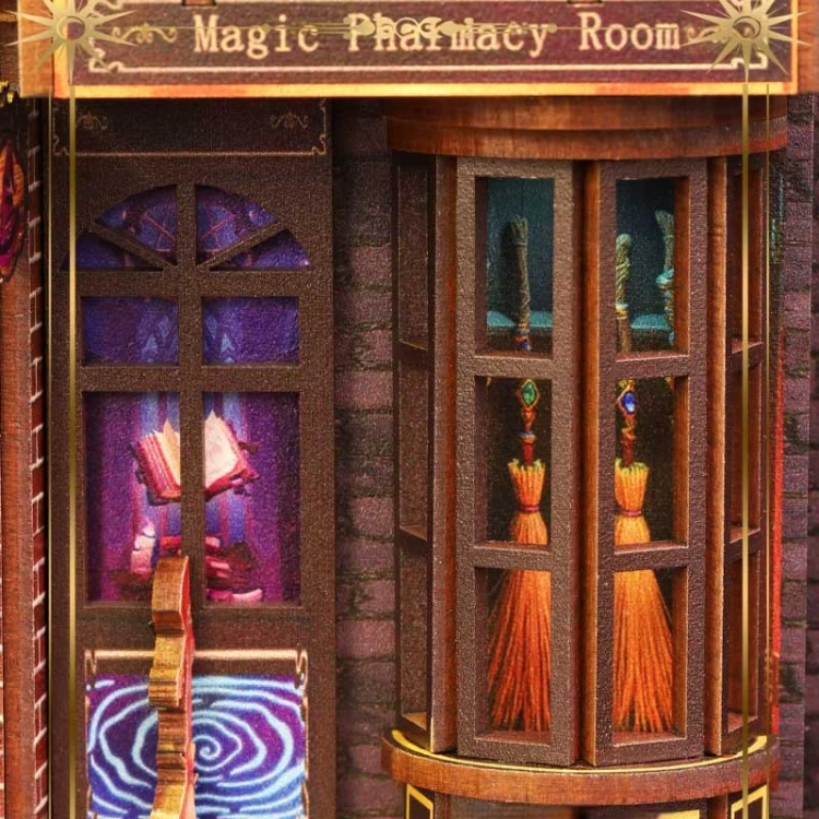 Miniaturowy domek Book Nook - Miasteczko ukrytych czarów
