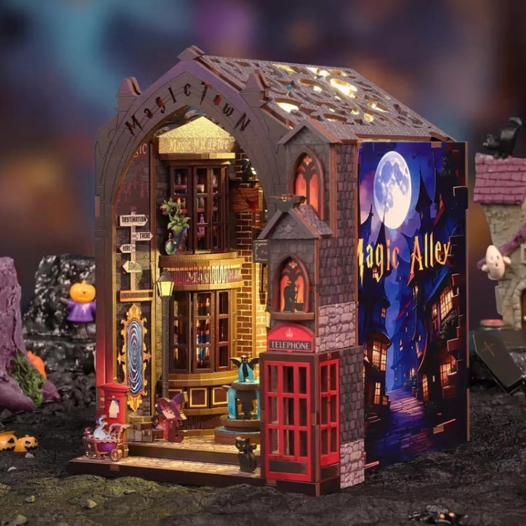 Miniaturowy domek Book Nook - Miasteczko ukrytych czarów