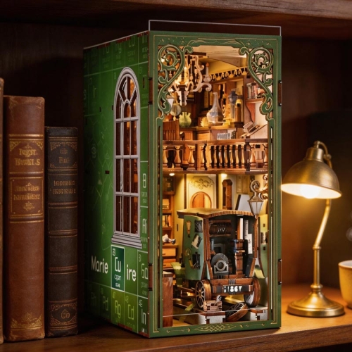 Miniaturowy domek Book Nook - Laboratorium Marii Słodowskiej-Curie