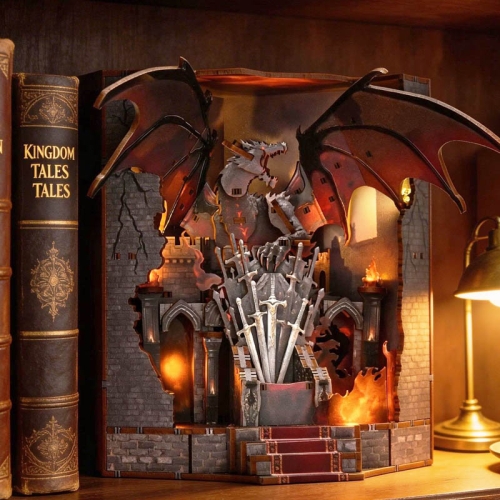 Miniaturowy domek Book Nook - Tron Władcy Mieczy