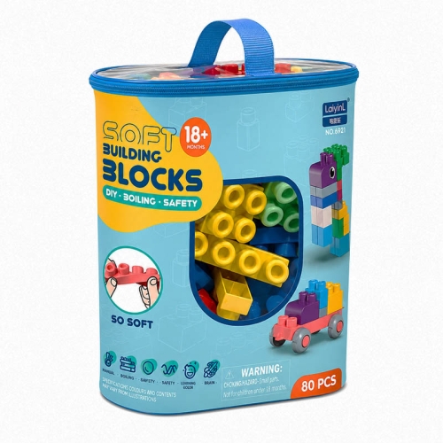 SOFT blocks - miękkie klocki konstrukcyjne 80 elementów