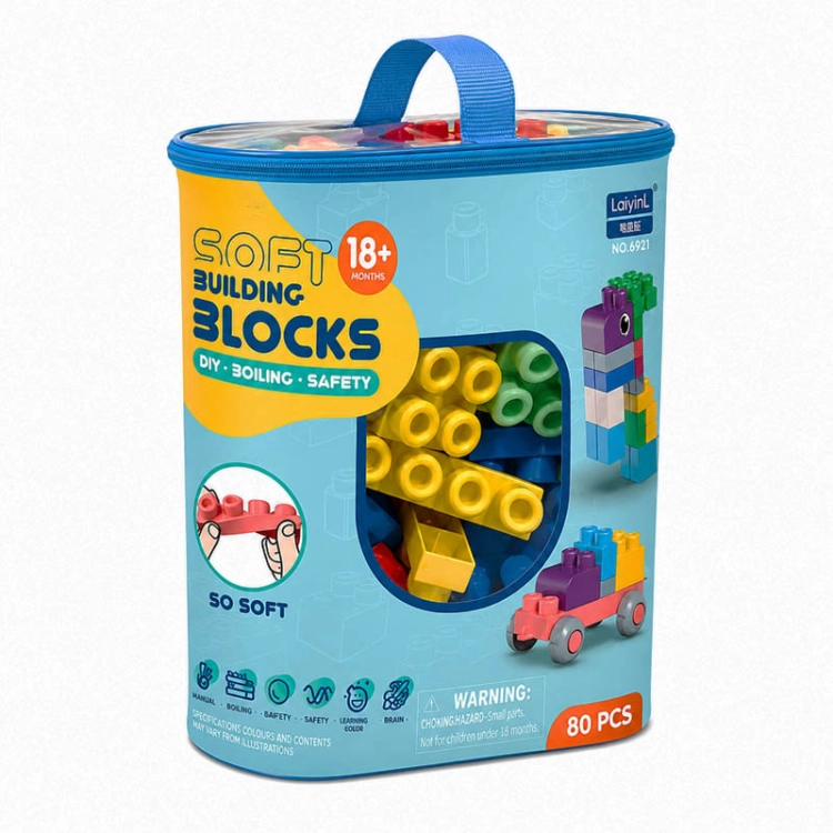 SOFT blocks - miękkie klocki konstrukcyjne 80 elementów
