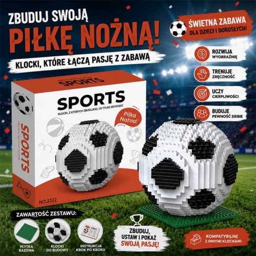 Piłka z klocków nano do samodzielnego złożenia