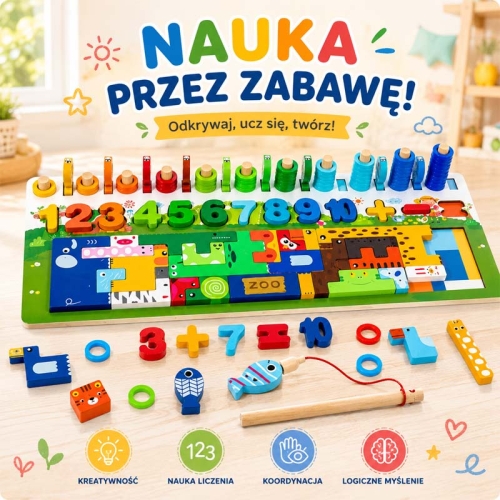 Tablica edukacyjna Montessori - ZOO