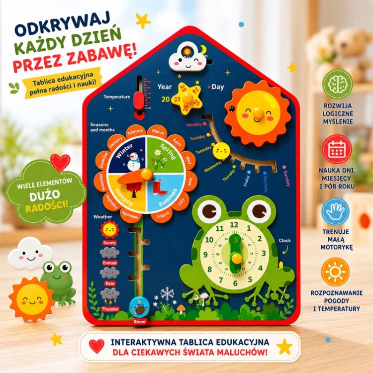 Tablica edukacyjna Montessori - Pory roku