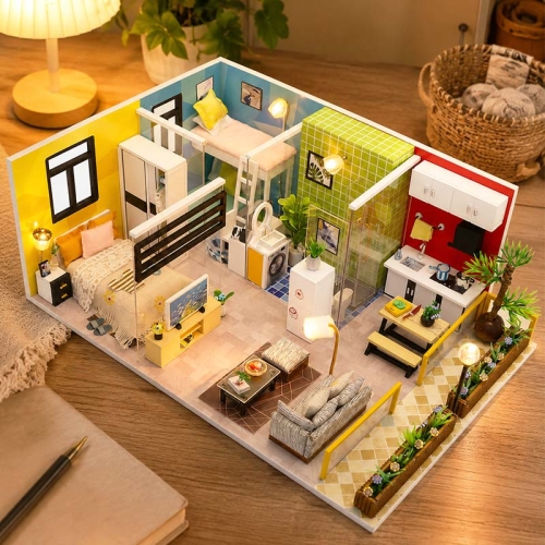 Miniaturowy domek Skandynawskie życie