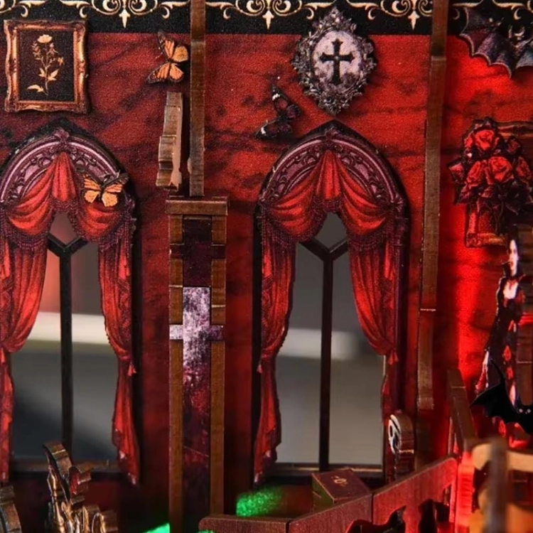 Miniaturowy domek Book Nook - Krypta Czarnego Kruka