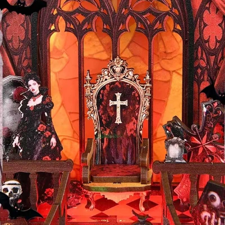 Miniaturowy domek Book Nook - Krypta Czarnego Kruka