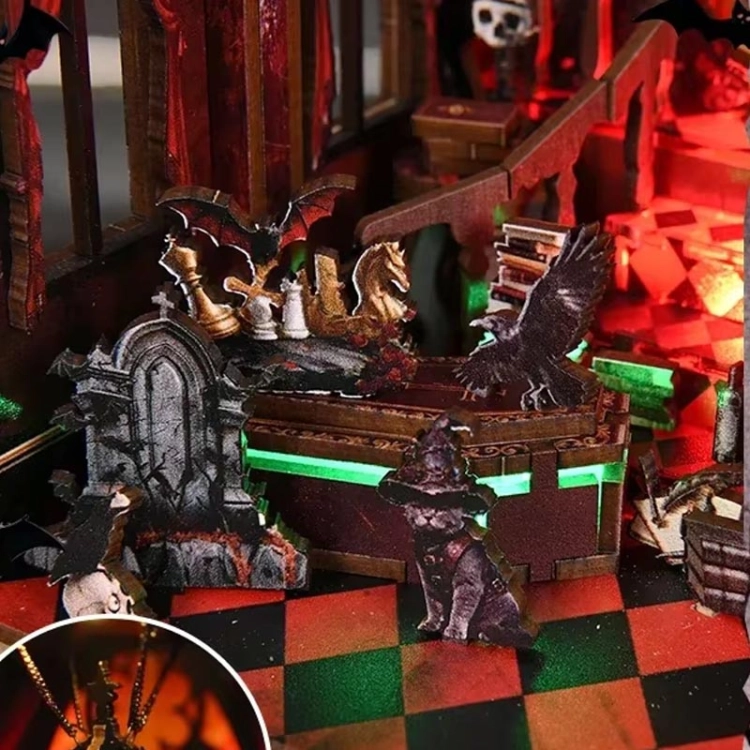 Miniaturowy domek Book Nook - Krypta Czarnego Kruka