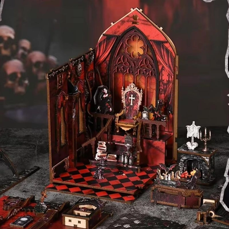 Miniaturowy domek Book Nook - Krypta Czarnego Kruka