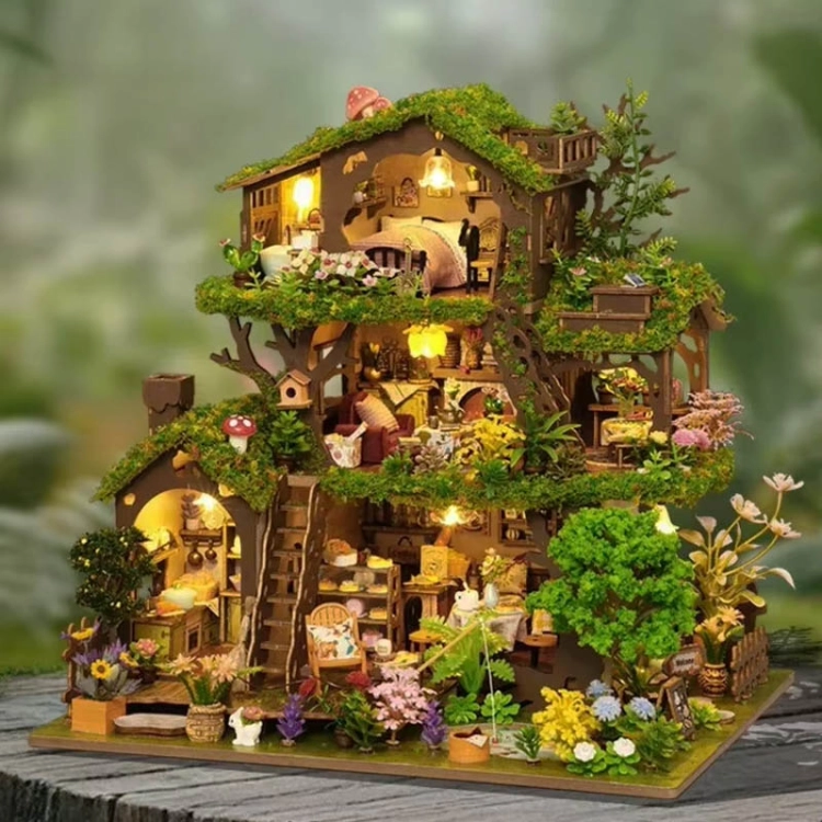 Miniaturowy domek DIY - Leśna polana