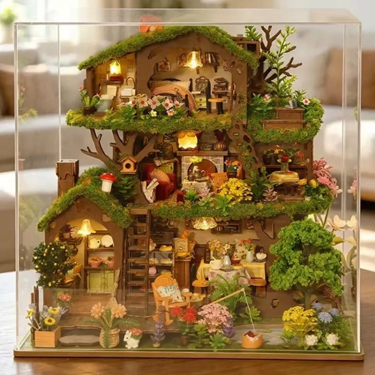 Miniaturowy domek DIY - Leśna polana