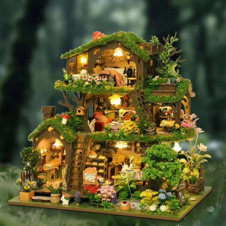 Miniaturowy domek DIY - Leśna polana