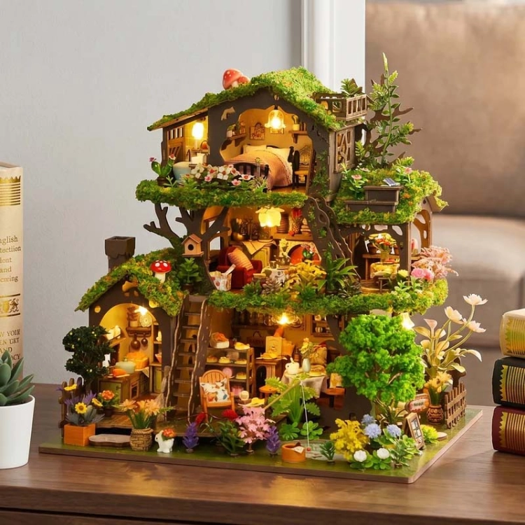 Miniaturowy domek DIY - Leśna polana