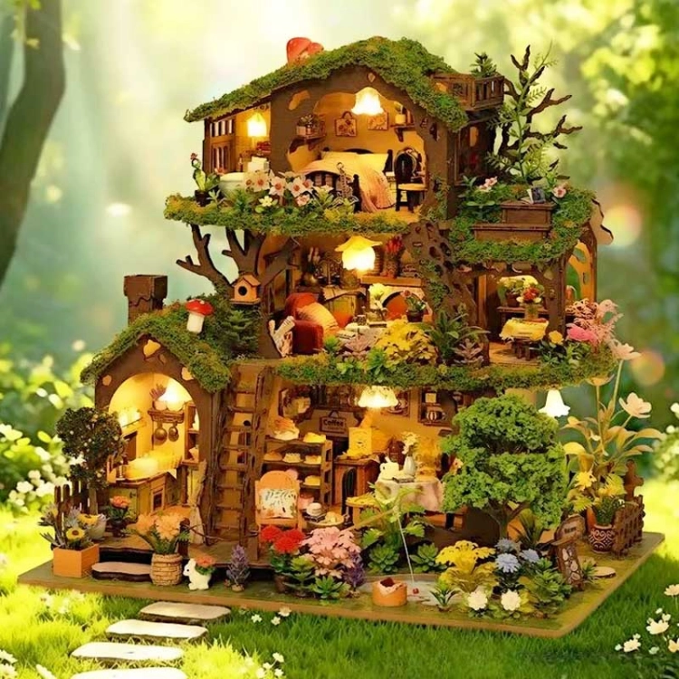 Miniaturowy domek DIY - Leśna polana