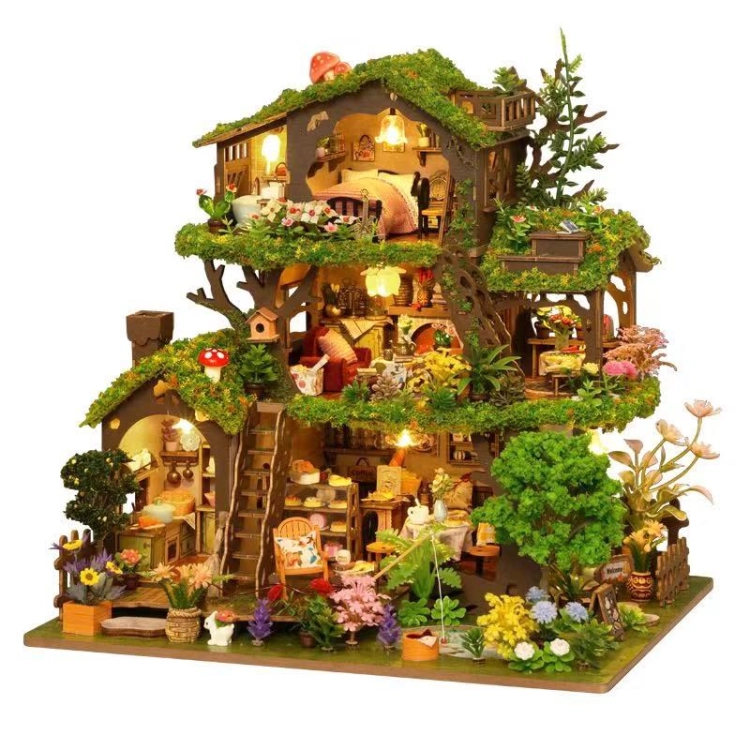 Miniaturowy domek DIY - Leśna polana