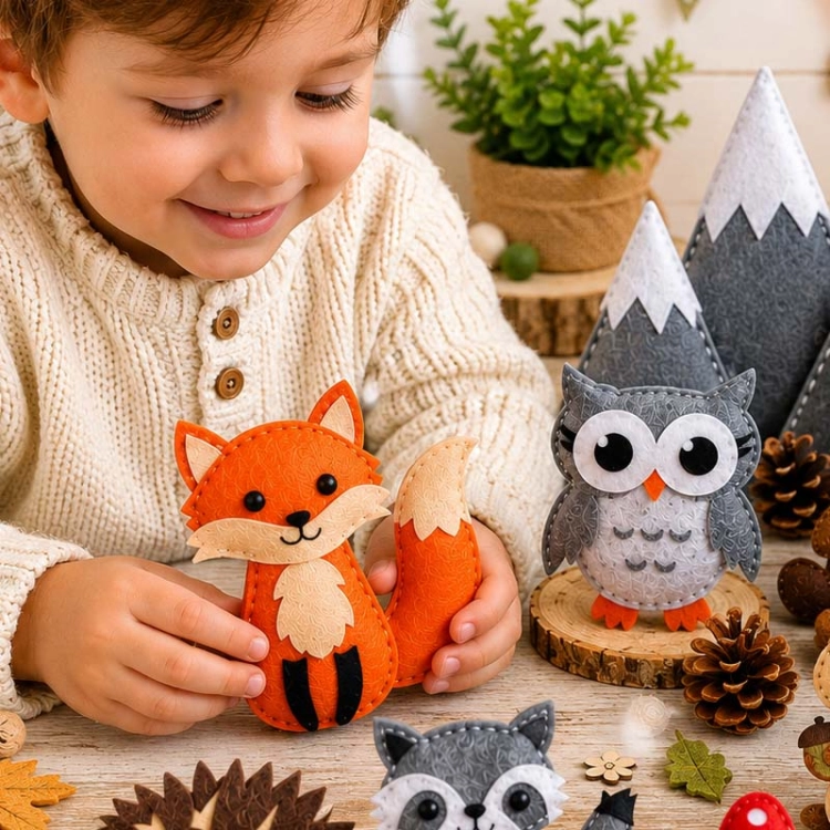 Las - filcowy zestaw do szycia DIY - 12 elementów