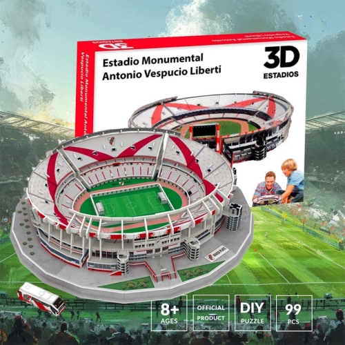 Stadion piłkarski River Plate FC - El Monumental A.Vespucio Liberti - Puzzle 3D 99 elementów - model klubowy