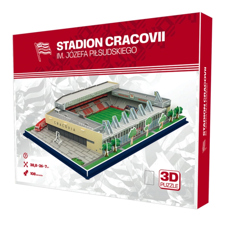 Stadion Miejski im. Józefa Piłsudskiego - CRACOVIA - Puzzle 3D 154 elementy - model klubowy