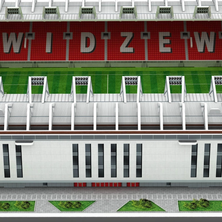 Stadion Miejski - WIDZEW ŁÓDŹ - Puzzle 3D 148 elementów - model klubowy