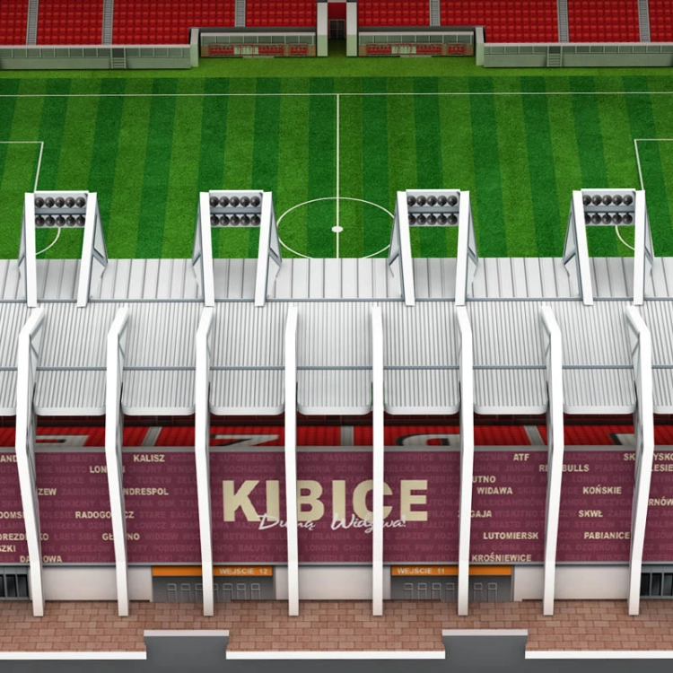 Stadion Miejski - WIDZEW ŁÓDŹ - Puzzle 3D 148 elementów - model klubowy