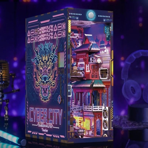 Miniaturowy domek Book Nook - Cyber City