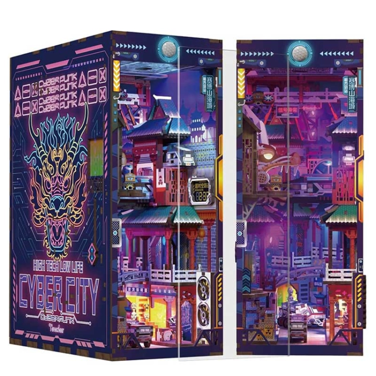 Miniaturowy domek Book Nook - Cyber City
