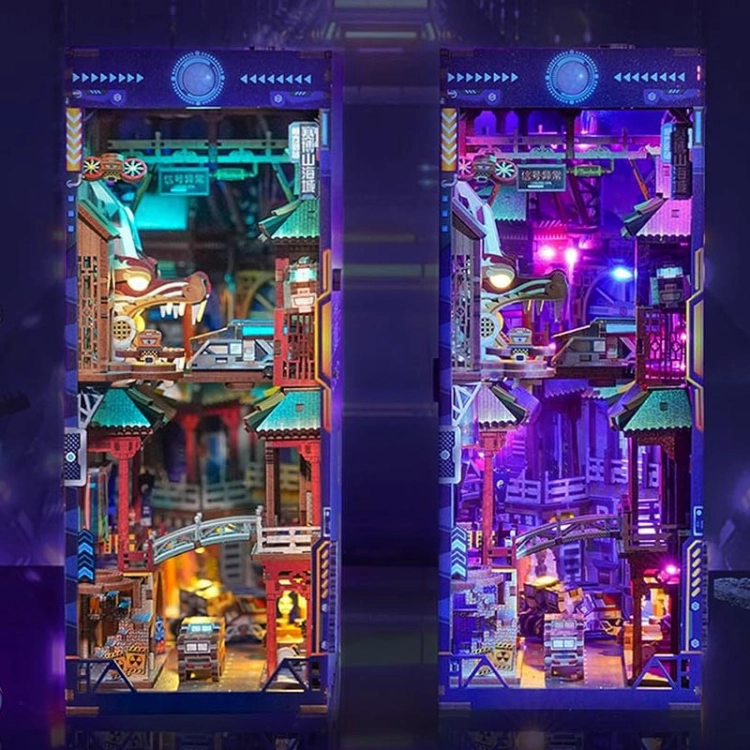 Miniaturowy domek Book Nook - Cyber City