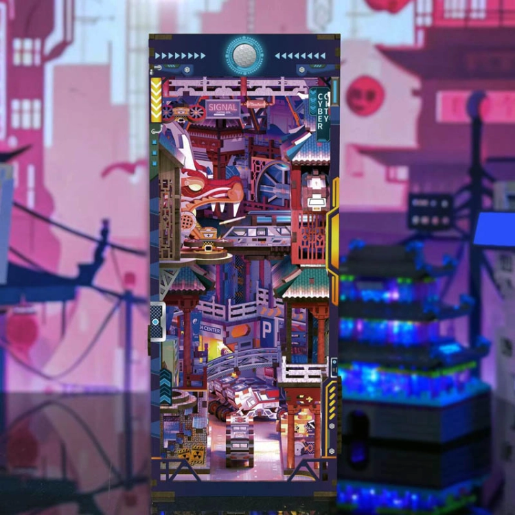 Miniaturowy domek Book Nook - Cyber City