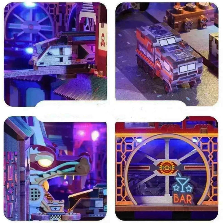 Miniaturowy domek Book Nook - Cyber City