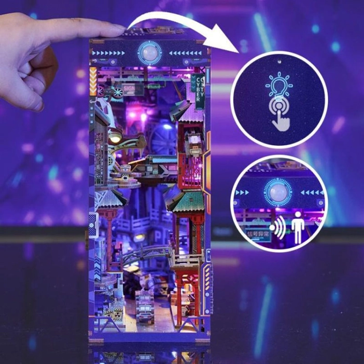 Miniaturowy domek Book Nook - Cyber City