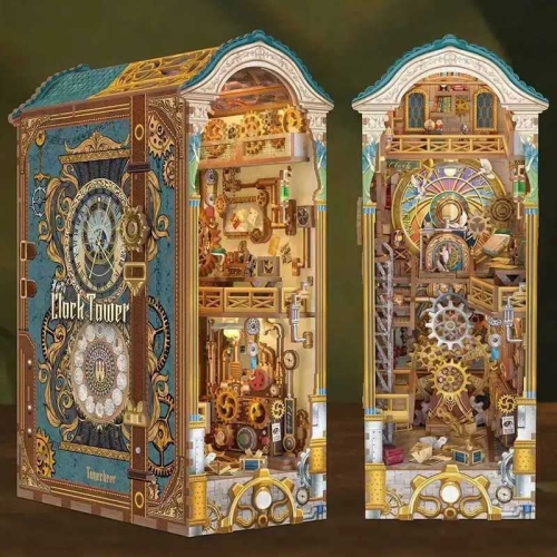 Miniaturowy domek Book Nook - Tajemnice zegarowej wieży