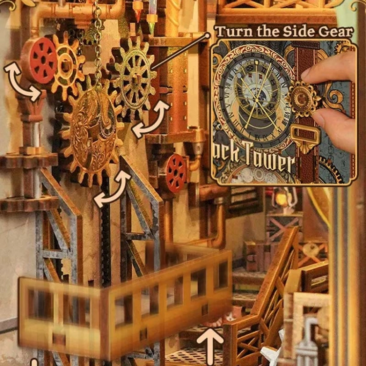 Miniaturowy domek Book Nook - Tajemnice zegarowej wieży
